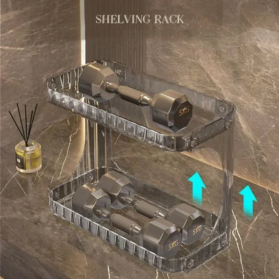 Strong and durable bathroom organizers countertop shelving rack holding heavy weights