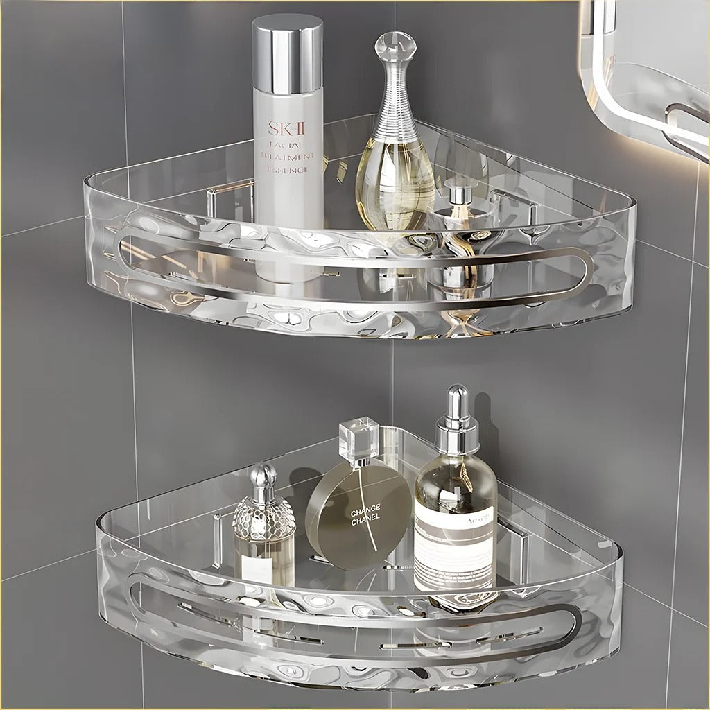 Plastic Shower Caddy with Dual Shelves