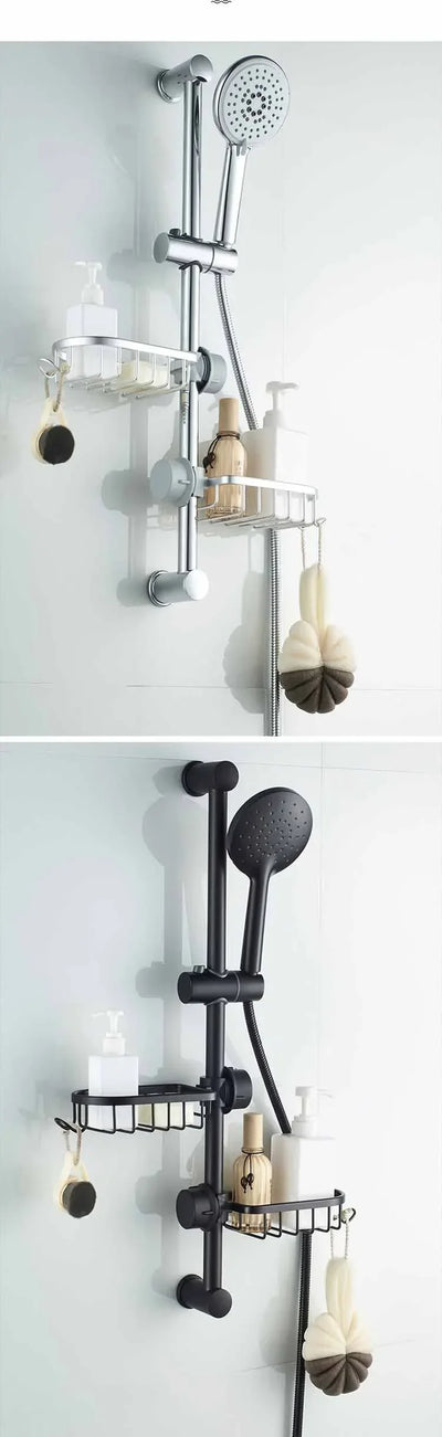 Mens Shower Caddy with Soap Tray & Hooks