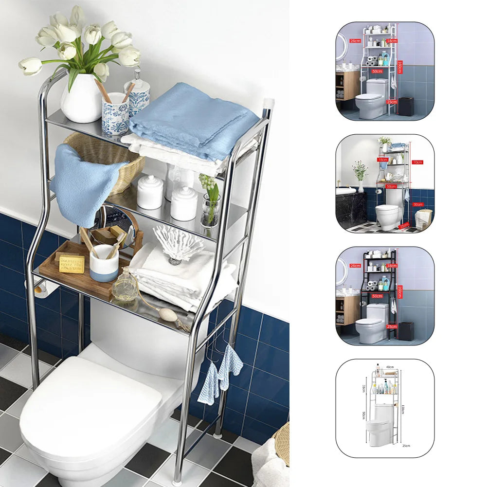 Space-Saving Over-the-Toilet Caddy Shelf