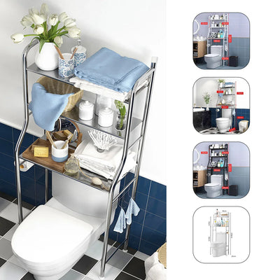 Space-Saving Over-the-Toilet Caddy Shelf
