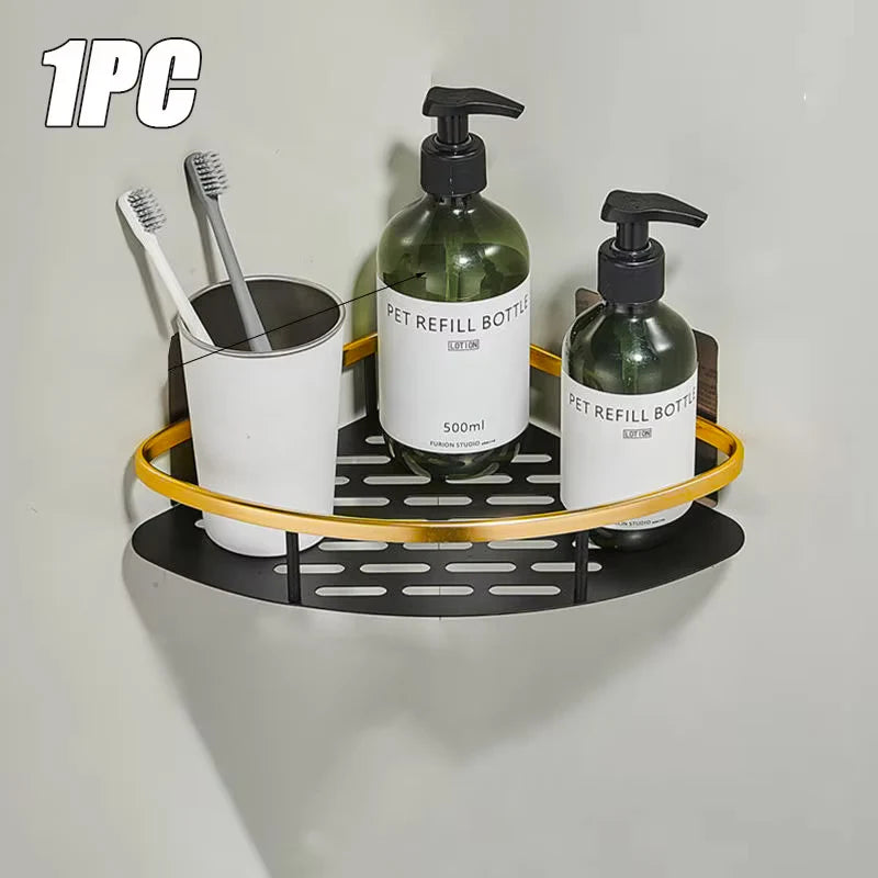 Gold Stainless Bathroom Corner Caddy Organizer