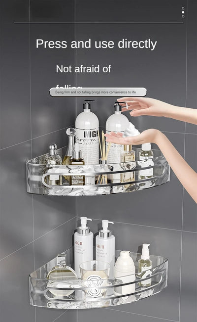 Plastic Shower Caddy with Dual Shelves