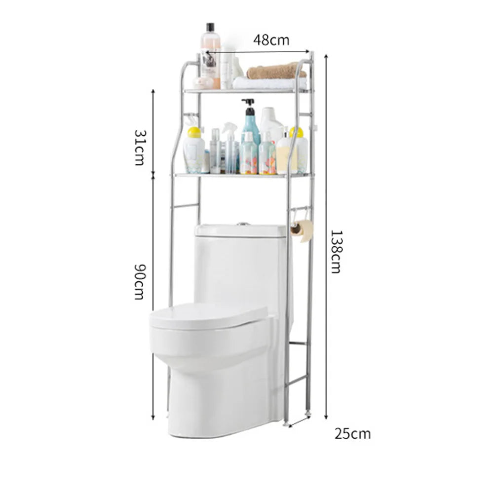 Space-Saving Over-the-Toilet Caddy Shelf
