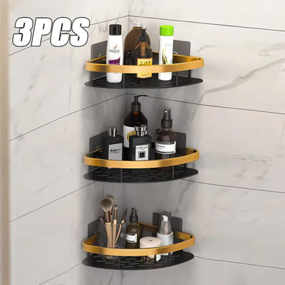 Gold Stainless Bathroom Corner Caddy Organizer