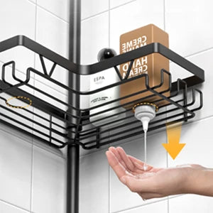 Tension Pole Shower Caddy 4-Tier Corner Rack