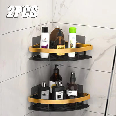 Gold Stainless Bathroom Corner Caddy Organizer