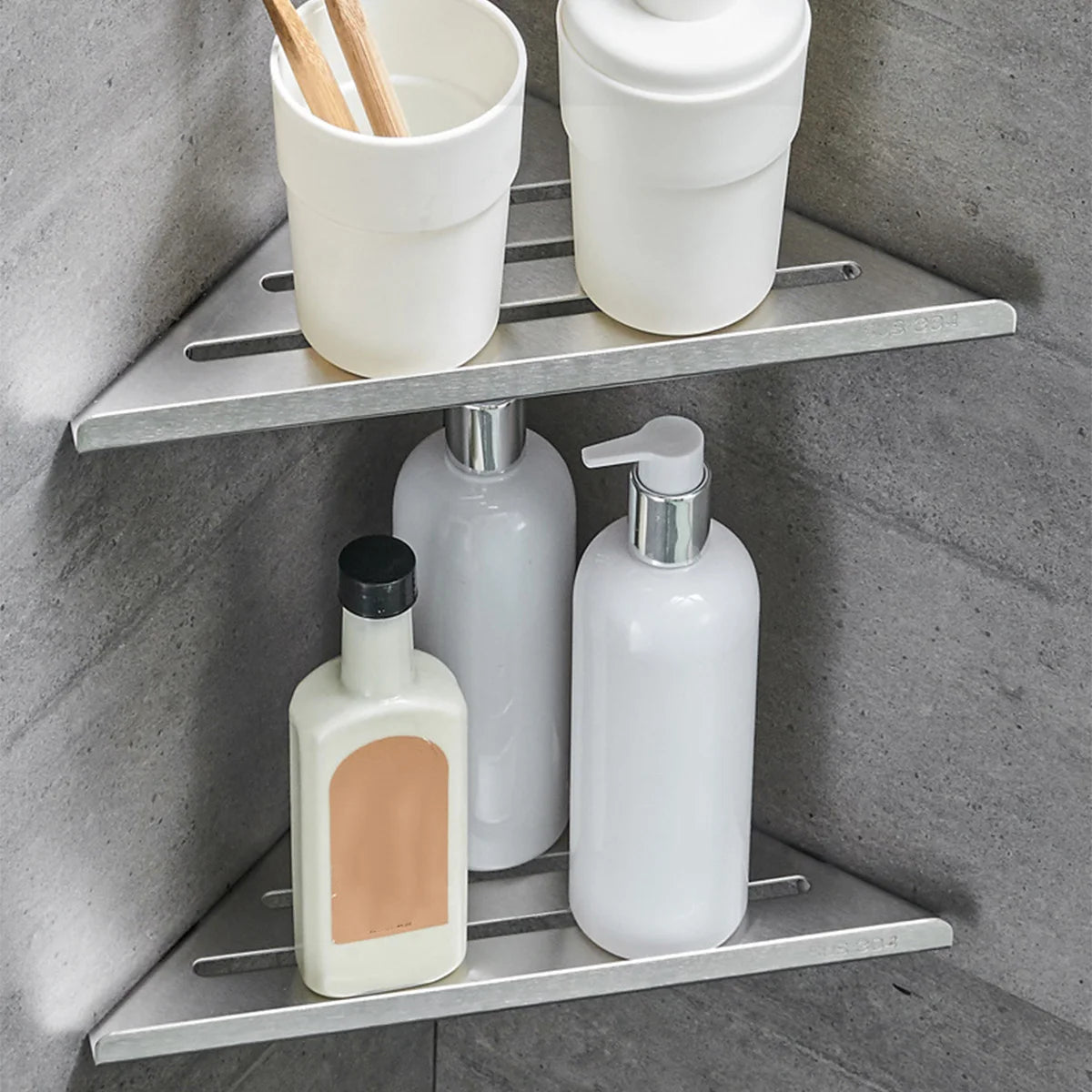 Two-Tier Shower Shelf Insert Organizer