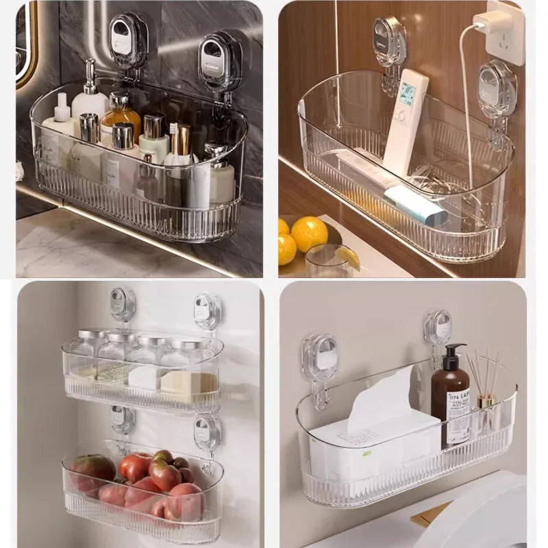 Suction Cup Shower Caddy with Drip Tray