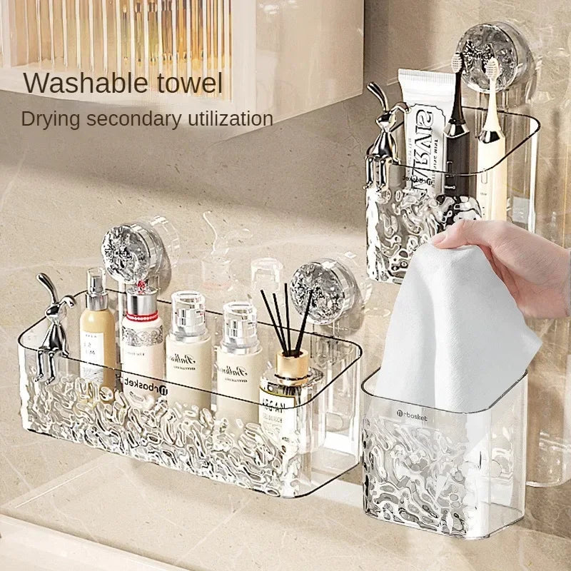 Suction Cup Shower Caddy with Drip Tray