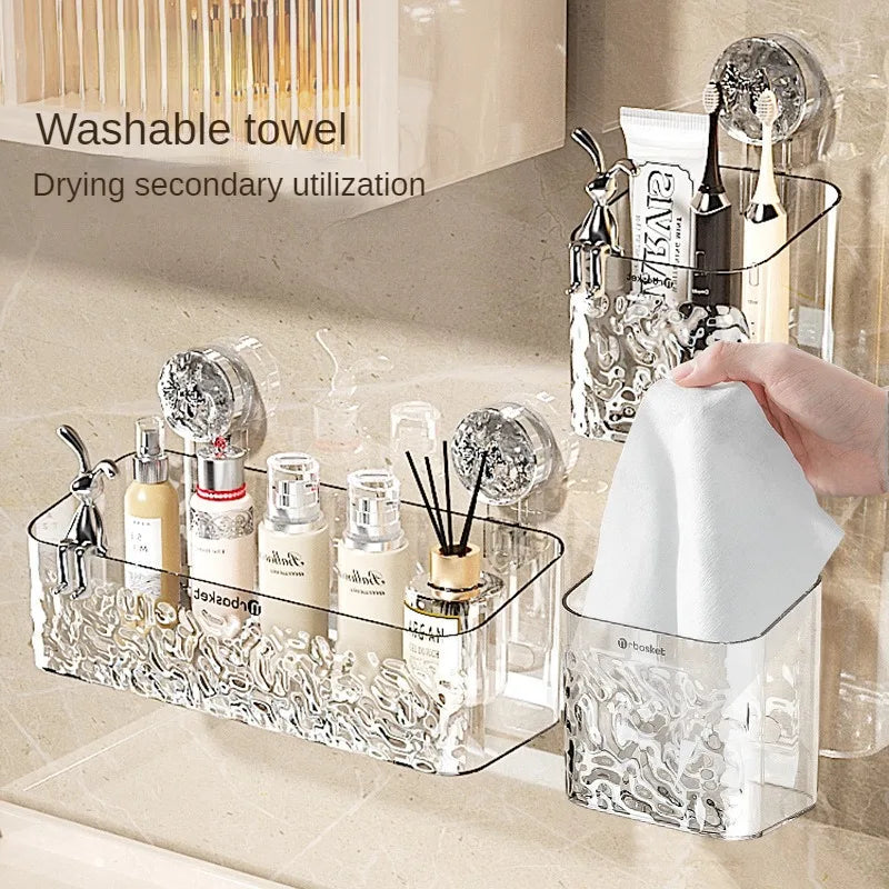 Suction Cup Shower Caddy with Drip Tray
