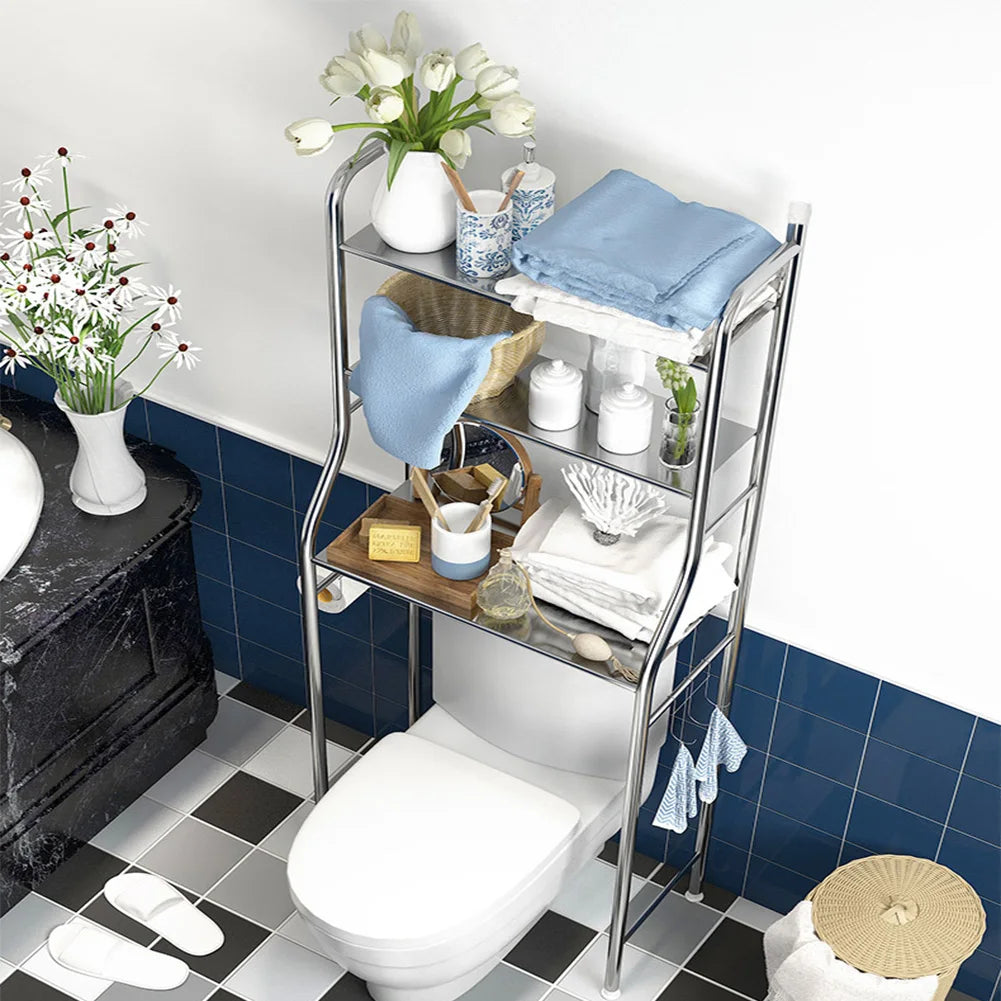 Space-Saving Over-the-Toilet Caddy Shelf