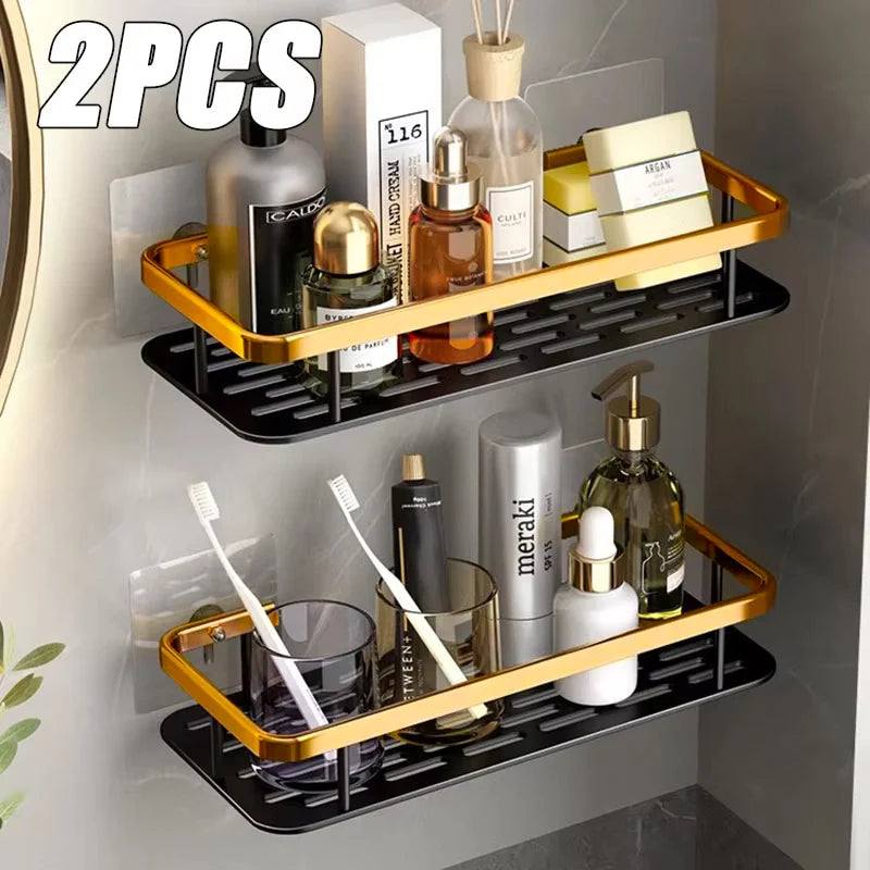Gold Stainless Bathroom Corner Caddy Organizer