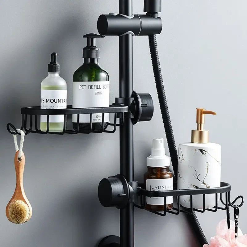 Mens Shower Caddy with Soap Tray & Hooks