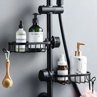 Mens Shower Caddy with Soap Tray & Hooks