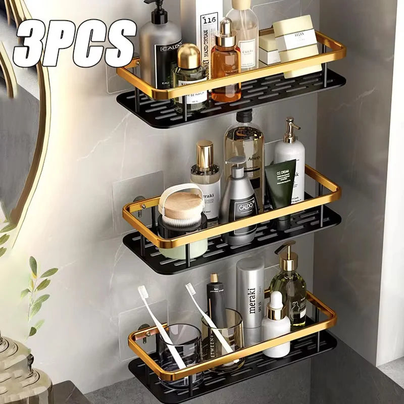 Gold Stainless Bathroom Corner Caddy Organizer