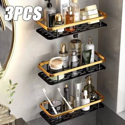 Gold Stainless Bathroom Corner Caddy Organizer