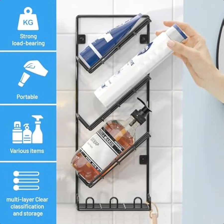 Wall Mounted Shower Caddy Organizer Shelf