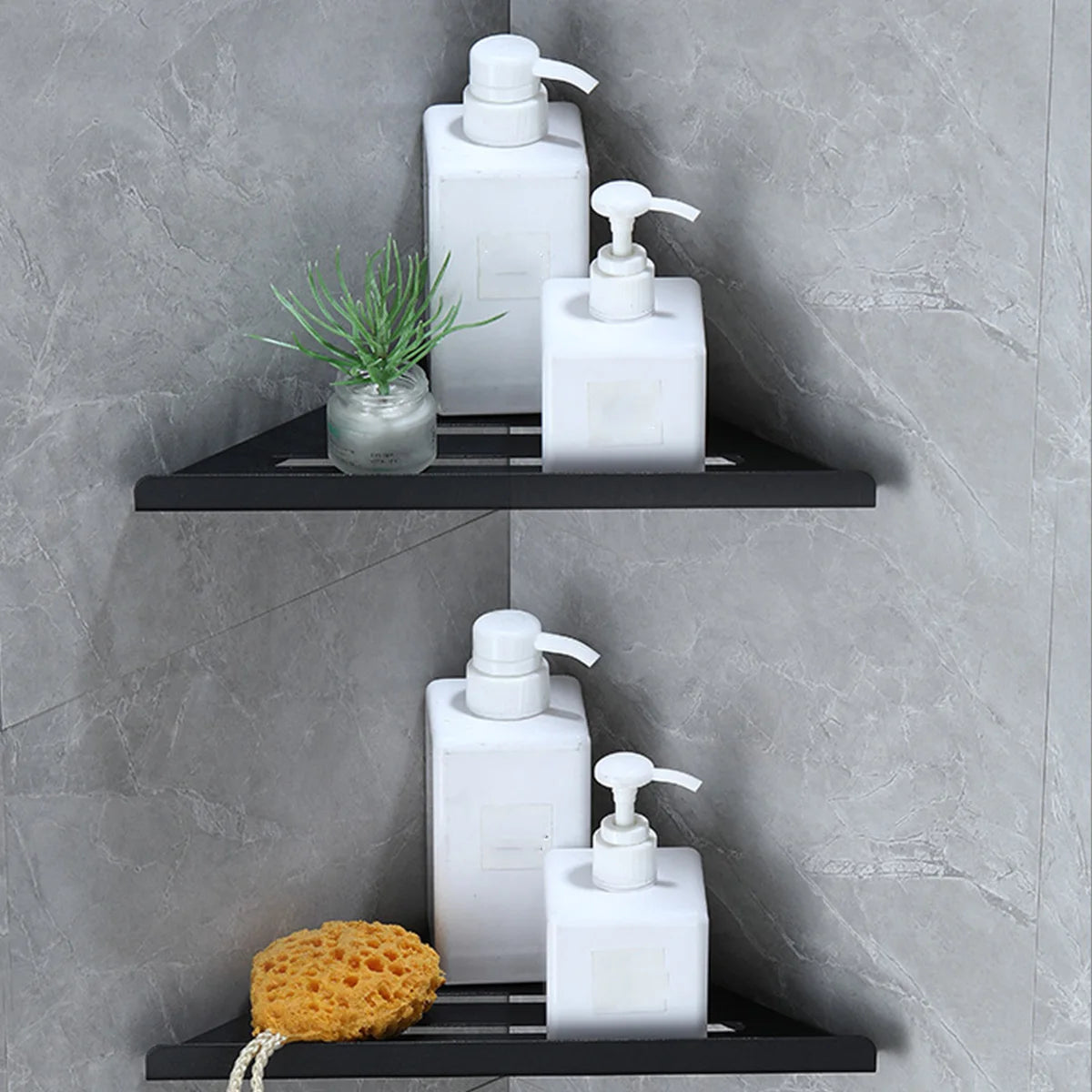 Two-Tier Shower Shelf Insert Organizer