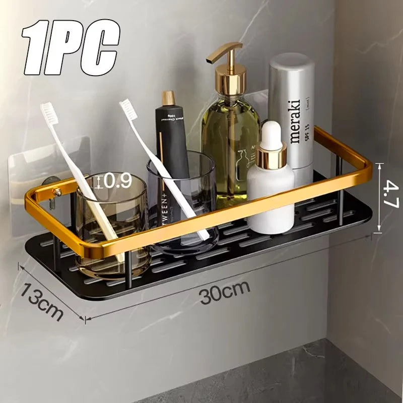 Gold Stainless Bathroom Corner Caddy Organizer