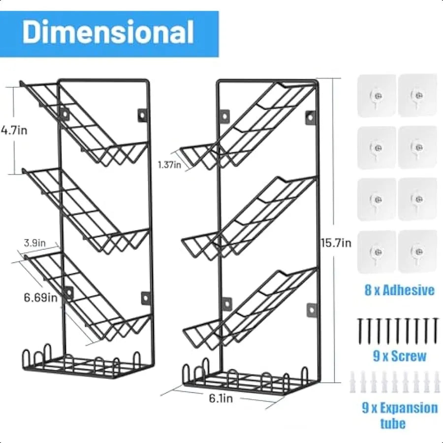 Wall Mounted Shower Caddy Organizer Shelf