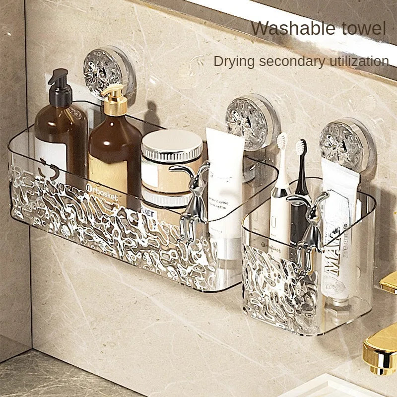 Suction Cup Shower Caddy with Drip Tray