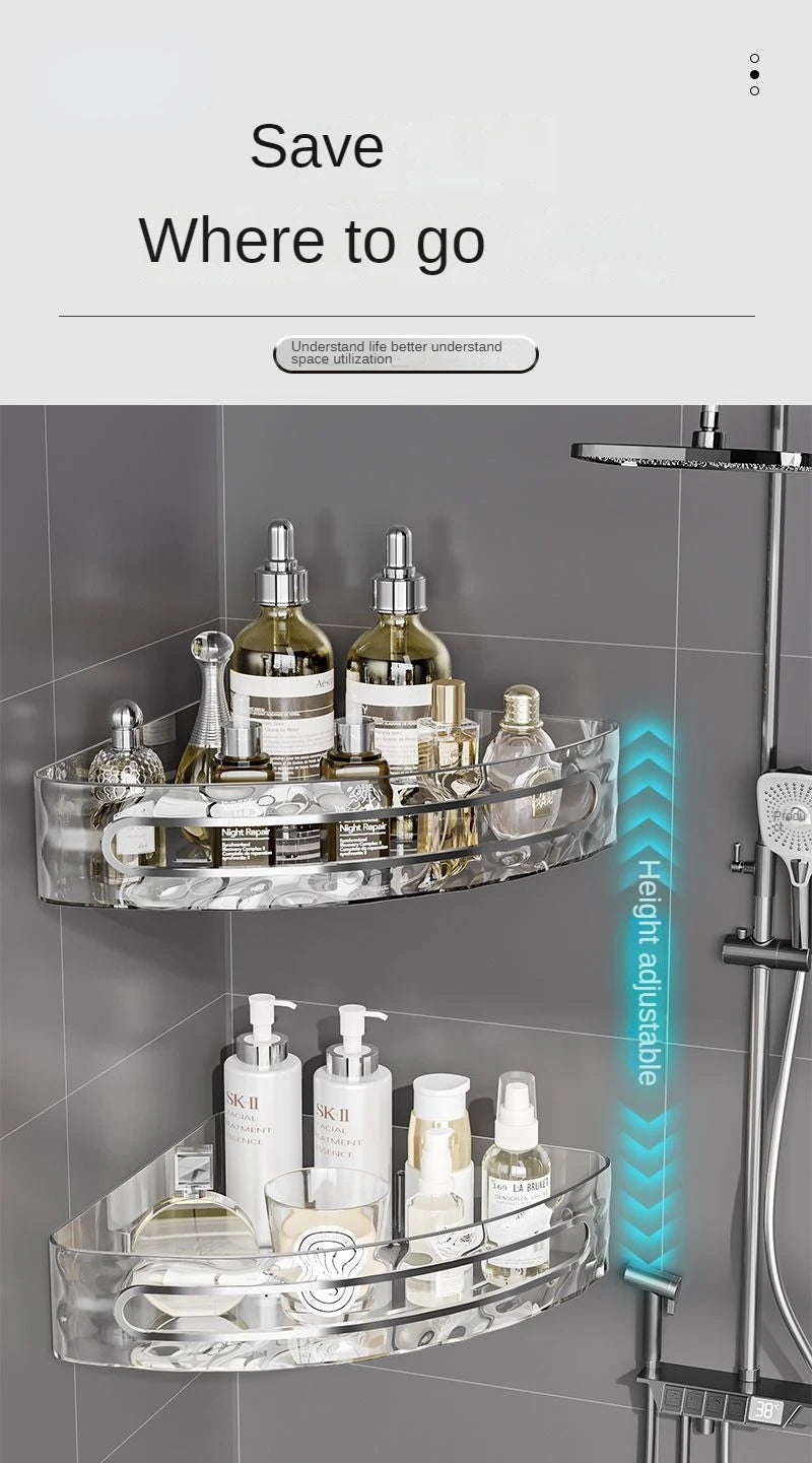 Plastic Shower Caddy with Dual Shelves