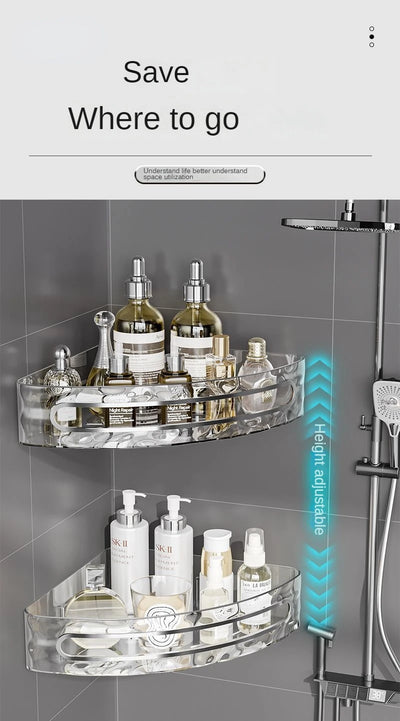 Plastic Shower Caddy with Dual Shelves