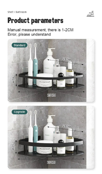 Gold Stainless Bathroom Corner Caddy Organizer