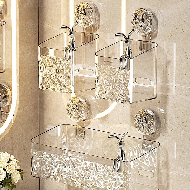 Suction Cup Shower Caddy with Drip Tray