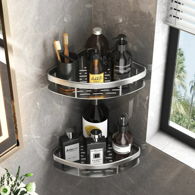 Space-Saving Corner Shower Caddy Rack