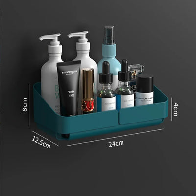 Green mid-size small shower caddy with 24cm width for compact bathroom organization.